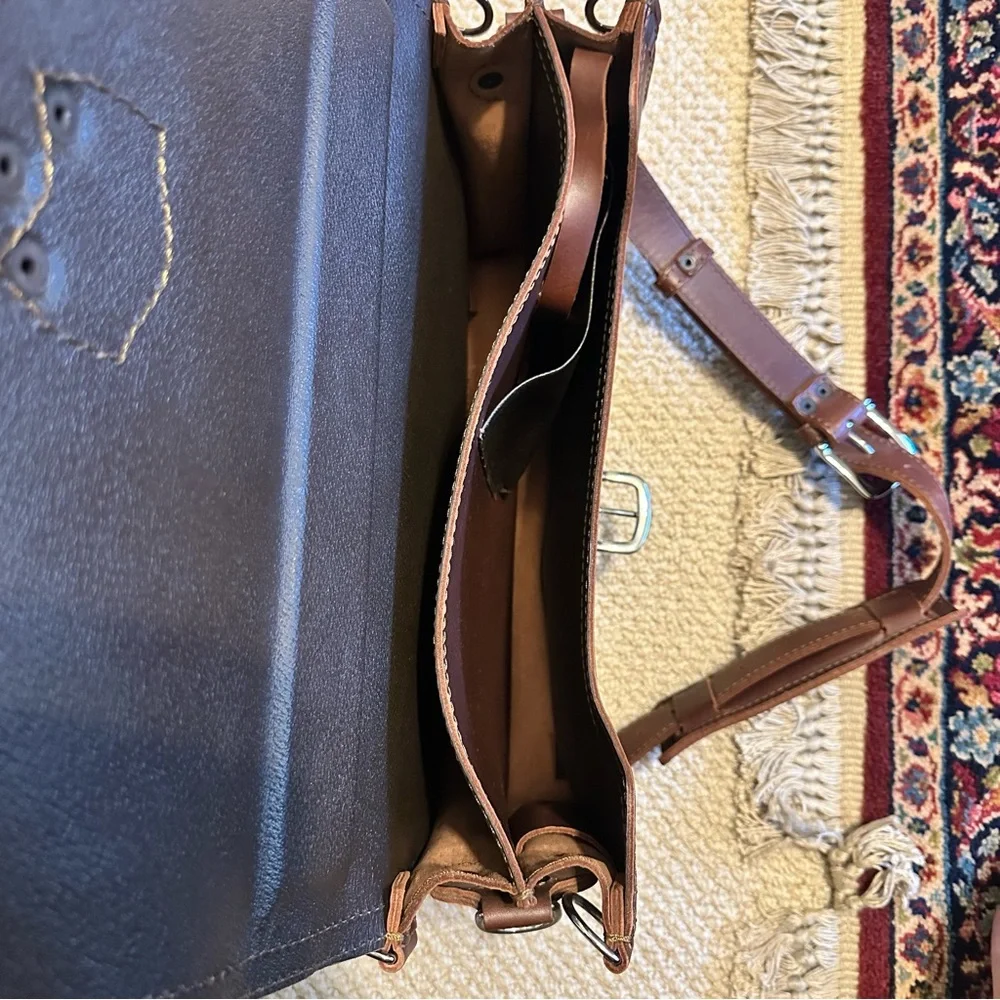 Genuine Leather Brown Briefcase